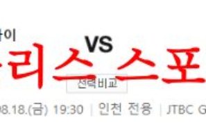 8월18일 K리그 인천유나이티드FC 광주FC 국내 축구 프리뷰 및 분석 먹튀폴리스