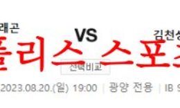 8월20일 K리그2 전남 드래곤즈 김천상무 FC 국내축구 예상 시나리오 먹튀폴리스 0 (0)
