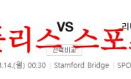 8월14일 프리미어리그 첼시FC 리버풀FC 해외축구 승무패분석 먹튀폴리스 0 (0)