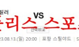 8월13일 K리그 포항 스틸러스 광주FC 국내축구 프리뷰 예상분석 먹튀폴리스 0 (0)